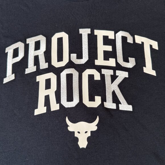 EUC Under Armour Women's Project Rock Heavyweight Campus T-Shirt in Black XL - Picture 4 of 7